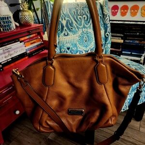 Marc by Marc Jacobs Large QFran Leather Satchel with Crossbody Strap (euc)